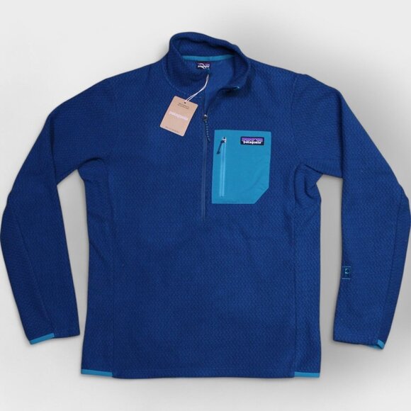 Patagonia Other - Patagonia Men's R1 Air Zip Neck Fleece Pullover Sz Small Lagom Blue Lightweight